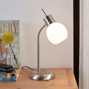 LED-bordlampe Manon med opalhvid glasskærm