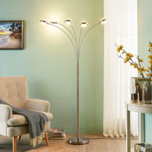 LED-gulvlampe Catriona, lysdæmper, 5 lyskilder