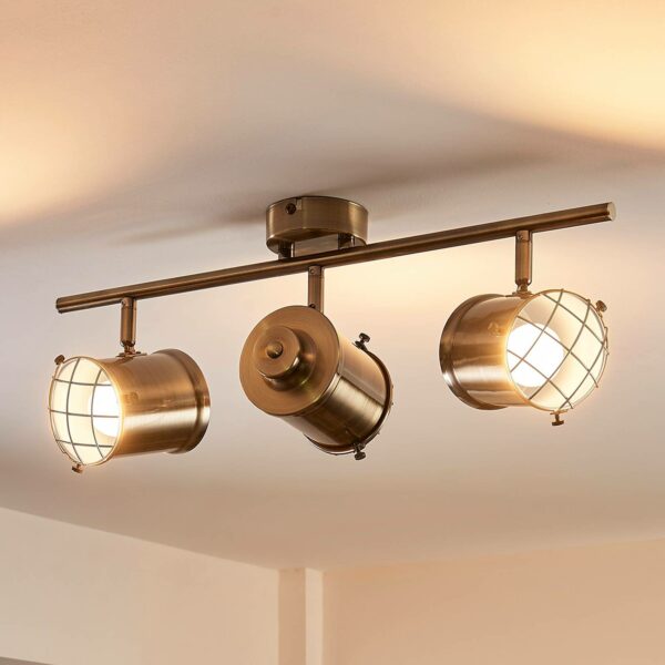 Easydim loftlampe Ebbi med tre lyskilder og LED