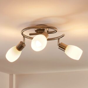 Lindby Arda LED-spot, glas, 3 lyskilder, rondel