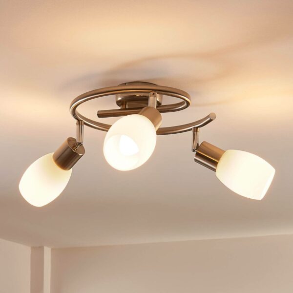Lindby Arda LED-spot, glas, 3 lyskilder, rondel
