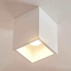 Kvadratisk downlight Natalie i gips, easydim