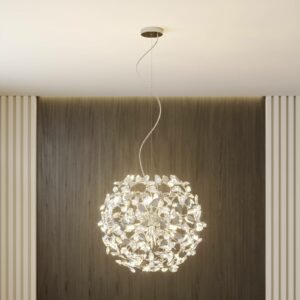 Romantisk designet pendellampe Bjarne, krom