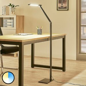 Dæmpbar LED gulvlampe Salome, variabel lysfarve