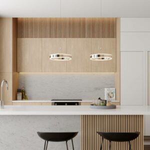 Lyani LED-hængelampe, 2 ringe side om side