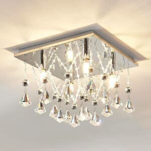 Funklende krystal LED-loftlampe Saori