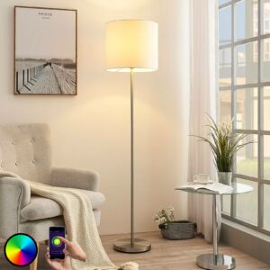 Lindby Smart-LED-gulvlampe Everly, app, RGB