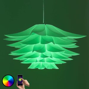 Lindby Smart hængelampe Lavinja m. RGB-LED-pære