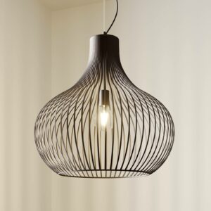 Lindby Frances hængelampe brun, 1 lyskilde Ø 60 cm