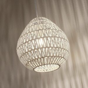 Pendellampe Danya af hvidt papirflet 33 cm