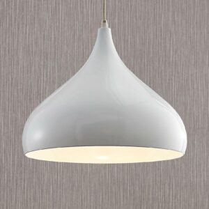 Pendellampe Ritana af aluminium, hvid