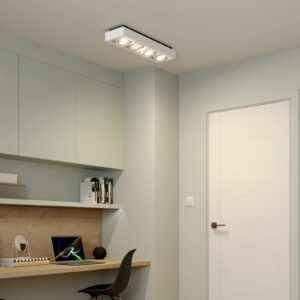 LED loftspot Ronka, 4 lyskilder, lang, hvid