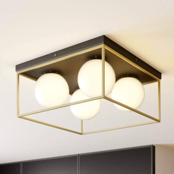 Loftlampe Aloam med 4 glaskugler