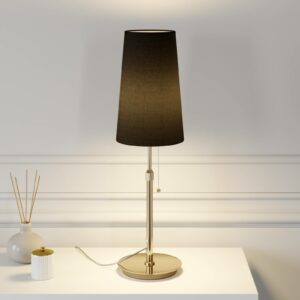 Lucande Pordis-bordlampe, messing-sort