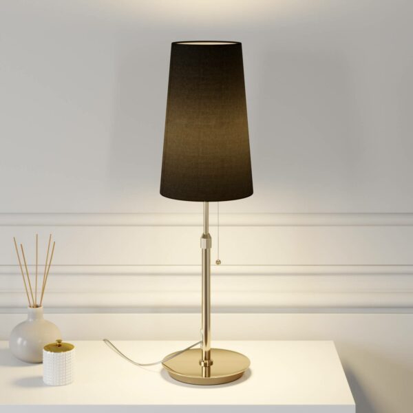 Lucande Pordis-bordlampe, messing-sort