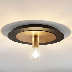 Loftlampe Justik af metal, 1 lyskilde, sort