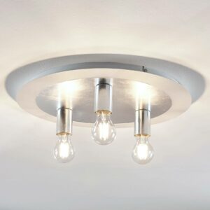 Loftlampe Justik af metal, 3 lyskilde, hvid