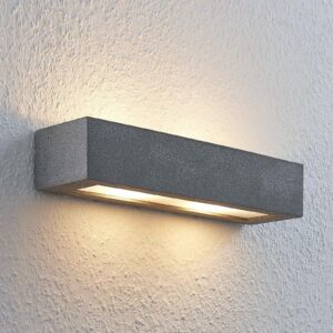 Lindby Nellie LED-betonvæglampe, bredde 36 cm