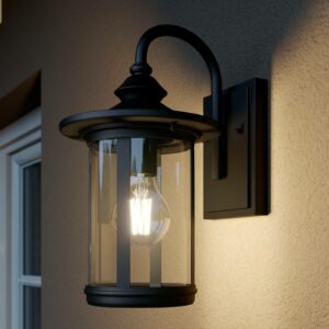 Lindby Zayn udendørs væglampe med klart glas