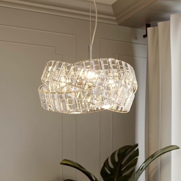Lindby Karlson pendellampe, krom
