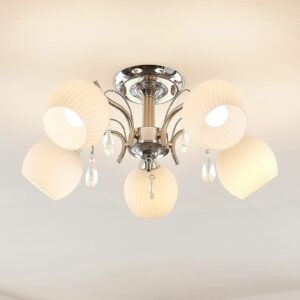 Lindby Feodora loftlampe med glas, 5 lyskilder