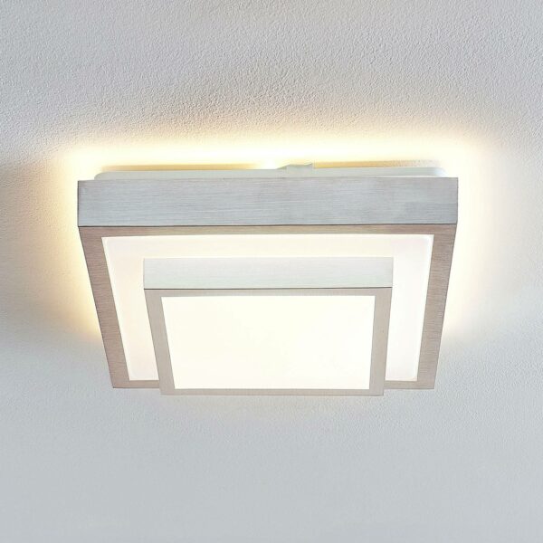 Lindby Mirco LED-loftlampe i alu, kantet, 32 cm