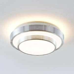 Lindby Naima LED-loftlampe i alu, rund, 29,5 cm