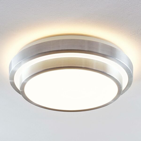 Lindby Naima LED-loftlampe i alu, rund, 41 cm