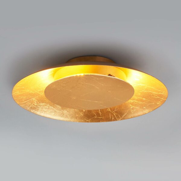 Keti LED-loftlampe i guld-look, Ø 34,5 cm
