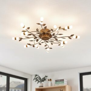 Lindby Bentas LED-loftlampe af metal, bronze
