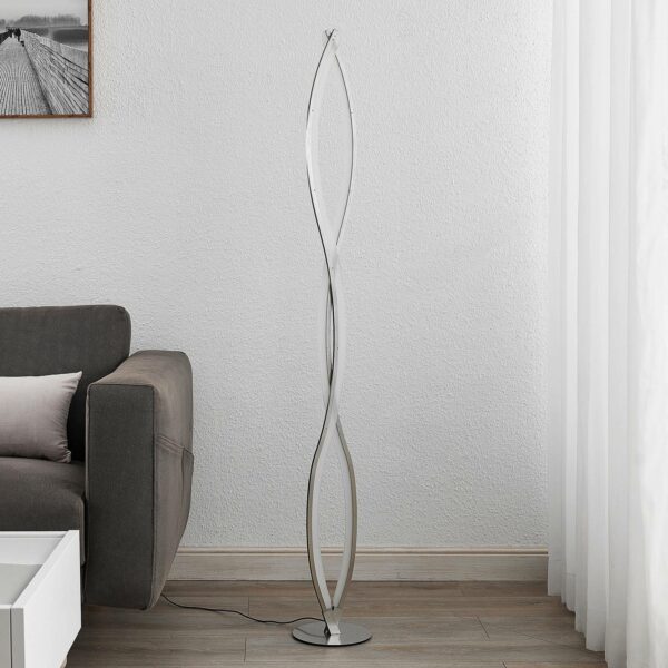Lucande Demora LED-gulvlampe i drejet form