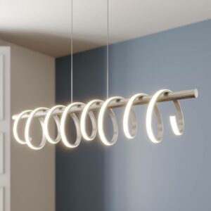 Lucande Milora LED-pendellampe, nikkel