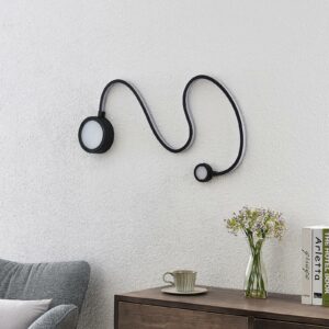 Lindby Rion LED-væglampe, sort