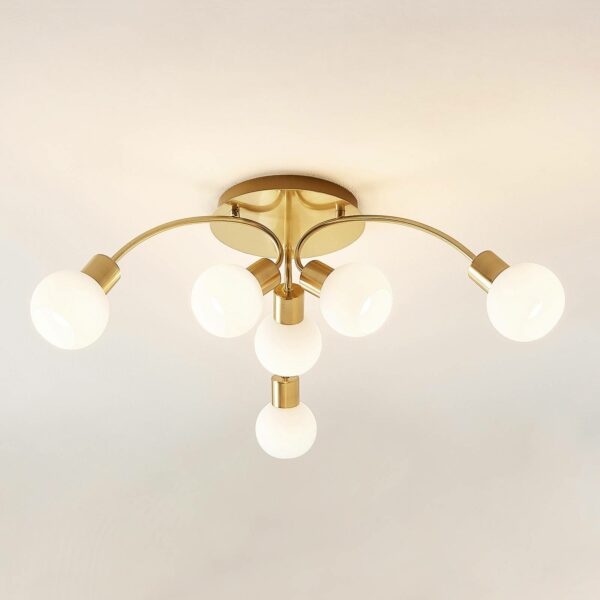 Lindby Tancerdi LED-loftlampe i messing
