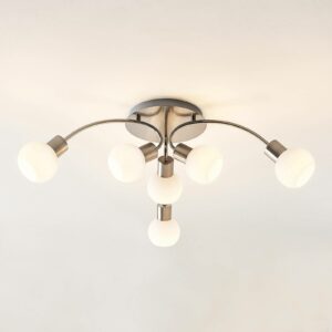 Lindby Tancerdi LED-loftlampe i nikkel