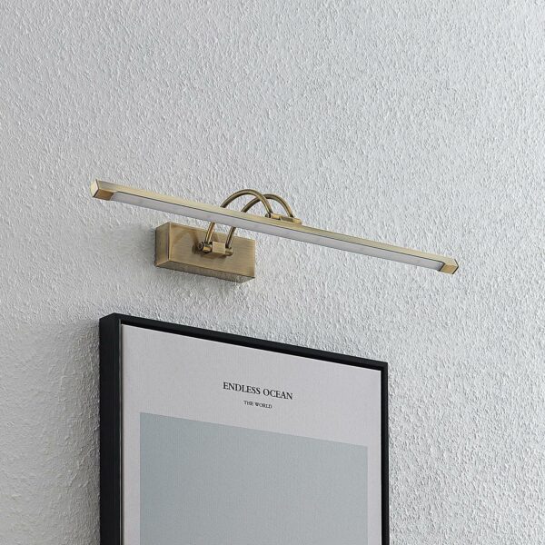 Lucande Felena LED-gallerilampe, antik messing