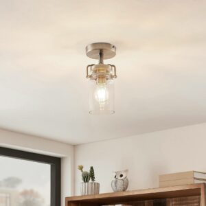Lindby Vintus loftlampe, nikkel