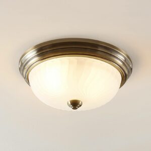 Lindby Pakka loftlampe, antik messing