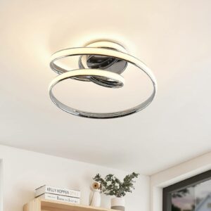 Lucande Sakina LED-loftlampe, krom