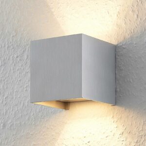ELC Jördis væglampe, G9, kantet, aluminium