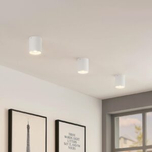 ELC Efey loftlampe, GU10, rund, hvid