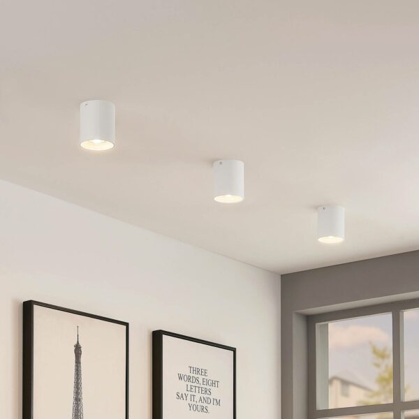 ELC Efey loftlampe, GU10, rund, hvid