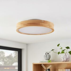 Lindby Milada LED-loftlampe, egetræ