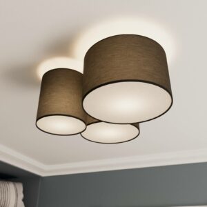 Lindby Laurenz loftlampe, 3 lyskilder, grå