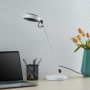 Lucande Vilana LED-skrivebordslampe, hvid