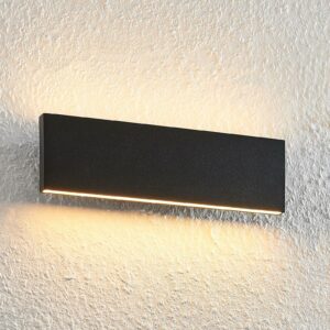 Lindby Ignazia LED-væglampe, 28 cm, sort