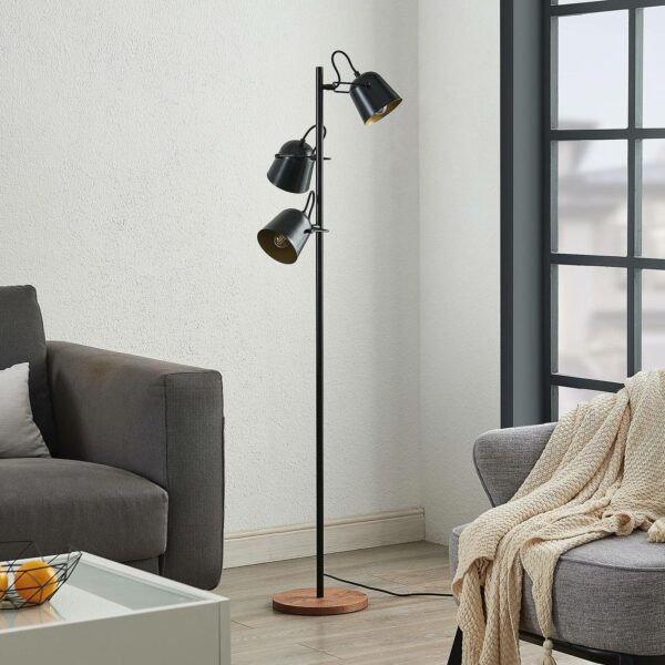 Lindby Adalin gulvlampe, sort
