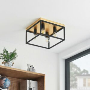 Lindby Miravi loftlampe, guldfolie, 4 lyskilder