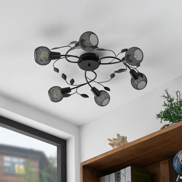 Florentinsk Lindby Kanye loftlampe, 6 lyskilder
