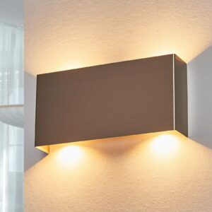 LED-væglampe Manon, satineret nikkel, 22 cm